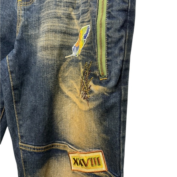 BLACK LEAF Men's Distressed Jeans Blue 38/34 - Picture 7 of 12